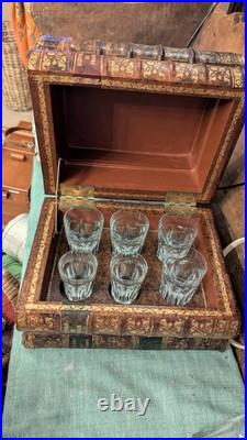 Magnifique Coffret trompe oeil en cristal Baccarat modèle Harcourt 6 Verres