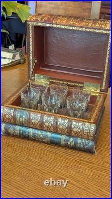 Magnifique Coffret trompe oeil en cristal Baccarat modèle Harcourt 6 Verres