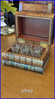 Magnifique Coffret trompe oeil en cristal Baccarat modèle Harcourt 6 Verres