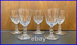 Magnifique Lot De 5 Verres Cristal Baccarat Modèle Clermont Côtes Plate Magnifique Lot De 5 Verres Cristal Baccarat Modèle Clermont Côtes Plate