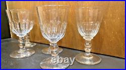 Magnifique Lot De 5 Verres Cristal Baccarat Modèle Clermont Côtes Plate Magnifique Lot De 5 Verres Cristal Baccarat Modèle Clermont Côtes Plate