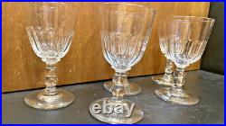 Magnifique Lot De 5 Verres Cristal Baccarat Modèle Clermont Côtes Plate Magnifique Lot De 5 Verres Cristal Baccarat Modèle Clermont Côtes Plate