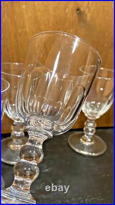Magnifique Lot De 5 Verres Cristal Baccarat Modèle Clermont Côtes Plate Magnifique Lot De 5 Verres Cristal Baccarat Modèle Clermont Côtes Plate