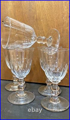 Magnifique Lot De 5 Verres Cristal Baccarat Modèle Clermont Côtes Plate Magnifique Lot De 5 Verres Cristal Baccarat Modèle Clermont Côtes Plate
