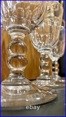 Magnifique Lot De 5 Verres Cristal Baccarat Modèle Clermont Côtes Plate Magnifique Lot De 5 Verres Cristal Baccarat Modèle Clermont Côtes Plate