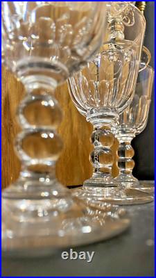 Magnifique Lot De 5 Verres Cristal Baccarat Modèle Clermont Côtes Plate Magnifique Lot De 5 Verres Cristal Baccarat Modèle Clermont Côtes Plate
