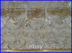 Magnifique service liqueur 14p st empire cristal Baccarat doré crystal vodka set