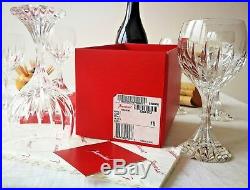 Masséna Baccarat cristal 6 verres à vin rouge N°3 Bourgogne. Coffret individuel