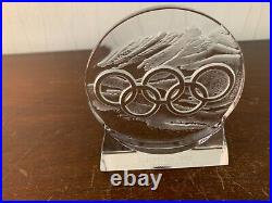 Médaille ski XVI jeux olympiques 1992 Albertville cristal Lalique