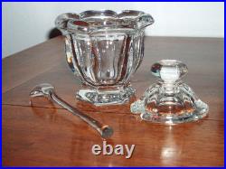 Moutardier Cristal de Baccarat avec sa cuillère signé