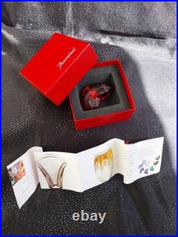 Nautile En Cristal Rouge, Baccarat, + Boîte, Excellent État, Signé-coquillage