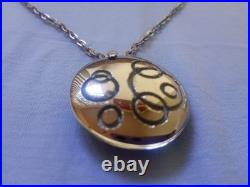 Ortega à Baccarat Pendentif verre cristal bleu & inclusion de cercles métal