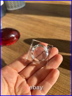 Ouf en cristal de Baccarat rouge, noir et ambré. Comme neufs ensemble ou séparés