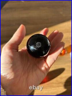 Ouf en cristal de Baccarat rouge, noir et ambré. Comme neufs ensemble ou séparés