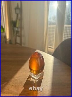 Ouf en cristal de Baccarat rouge, noir et ambré. Comme neufs ensemble ou séparés