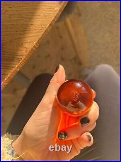 Ouf en cristal de Baccarat rouge, noir et ambré. Comme neufs ensemble ou séparés