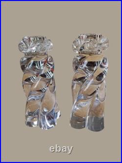 Paire De Bougeoirs en cristal de baccarat Paire De Bougeoirs en cristal de baccarat