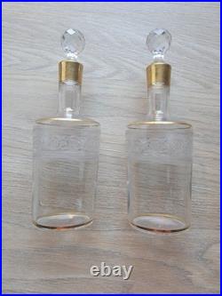 Paire de carafons doré, en cristal de Baccarat (prix de la paire)