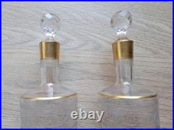 Paire de carafons doré, en cristal de Baccarat (prix de la paire)