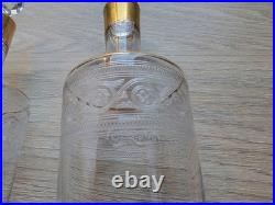 Paire de carafons doré, en cristal de Baccarat (prix de la paire)