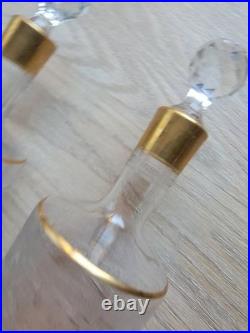 Paire de carafons doré, en cristal de Baccarat (prix de la paire)