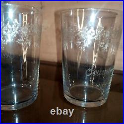 Paire de gobelet, verres en cristal Gravé Souvenir De Baccarat modèle Sévigné