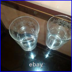 Paire de gobelet, verres en cristal Gravé Souvenir De Baccarat modèle Sévigné
