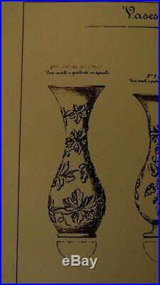 Paire de vase en opaline savonneuse bleue Baccarat à guirlande en spirale 1865