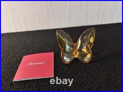 Papillon ambre en cristal de Baccarat
