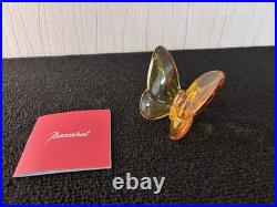 Papillon ambre en cristal de Baccarat
