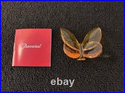Papillon ambre en cristal de Baccarat