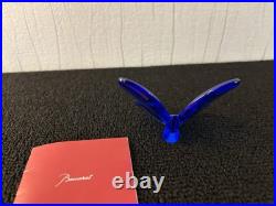 Papillon bleu cobalt en cristal de Baccarat