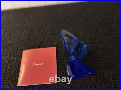 Papillon bleu cobalt en cristal de Baccarat