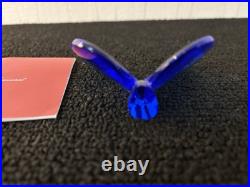 Papillon bleu cobalt en cristal de Baccarat