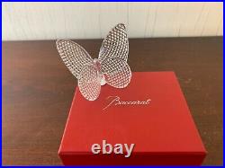 Papillon clair diamant en cristal de Baccarat