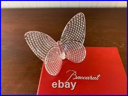 Papillon clair diamant en cristal de Baccarat