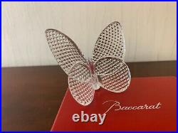 Papillon clair diamant en cristal de Baccarat