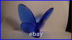 Papillon en cristal de Baccarat couleur bleu cobalt
