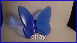 Papillon en cristal de Baccarat couleur bleu cobalt