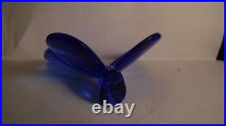 Papillon en cristal de Baccarat couleur bleu cobalt