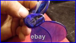Papillon en cristal de Baccarat couleur bleu cobalt