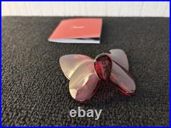 Papillon pivoine en cristal de Baccarat