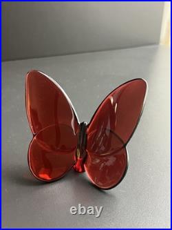 Papillon rouge en cristal de Baccarat