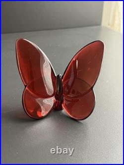 Papillon rouge en cristal de Baccarat