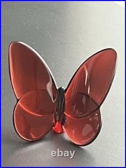 Papillon rouge en cristal de Baccarat