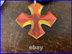 Pendentif croix occitane en cristal de Baccarat