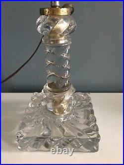 Pied de Lampe en cristal Baccarat XIXème