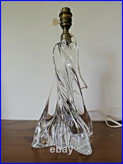 Pied de lampe ancien en cristal de BACCARAT modèle torsadé