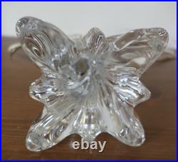 Pied de lampe ancien en cristal de BACCARAT modèle torsadé