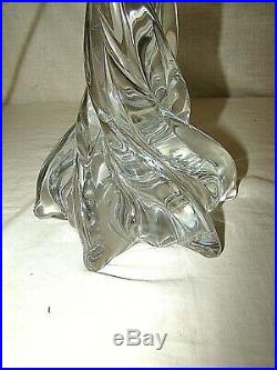 Pied de lampe en cristal moulé de Baccarat époque années 60/70